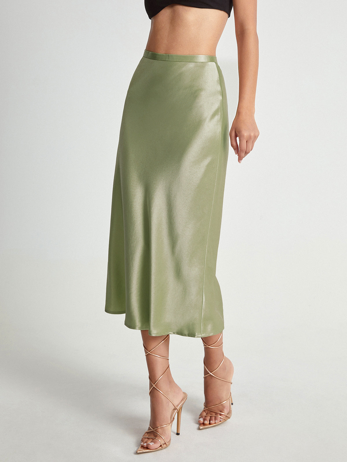 Elegant Mid Length High Waist Skirt
