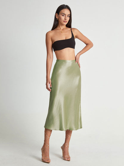 Elegant Mid Length High Waist Skirt