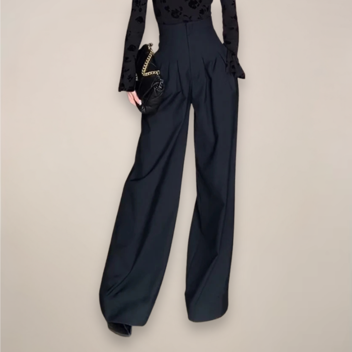 Ladies Comfortable Wide Leg Work Pants