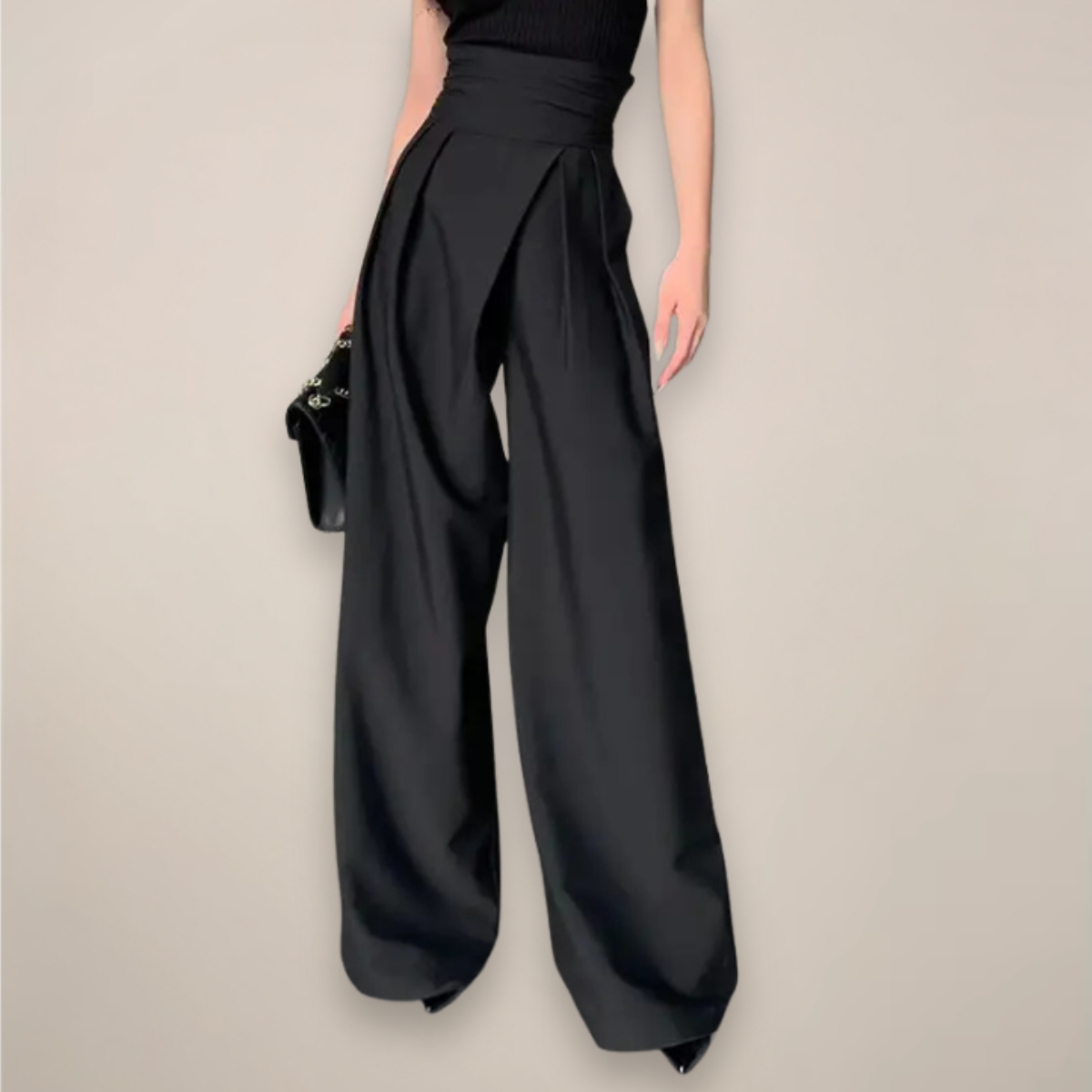 Ladies Comfortable Wide Leg Work Pants - Nocini