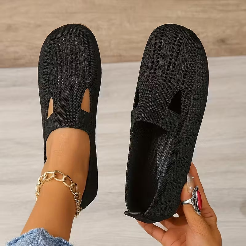 Comfortable Ladies Knit Flat Summer Sandals