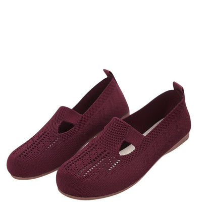 Comfortable Ladies Knit Flat Summer Sandals - Nocini