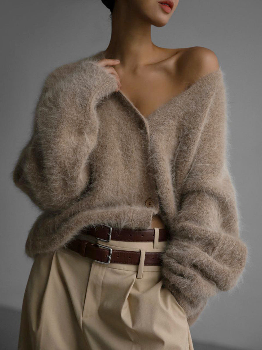 Soft Women's Knit V-Neck Sweater - Nocini