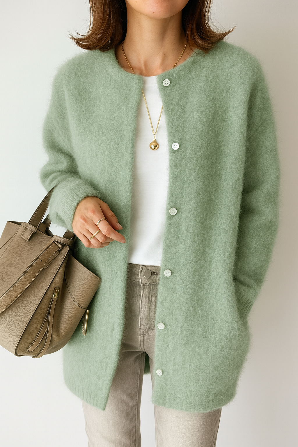 Stylish Oversized Knit Cardigan for Women - Nocini