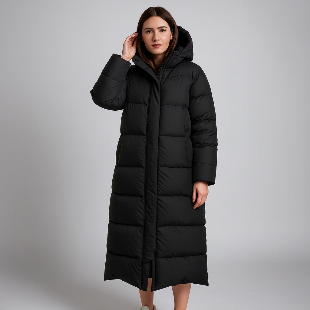 Warm Women's Long Down Filled Parka Coat