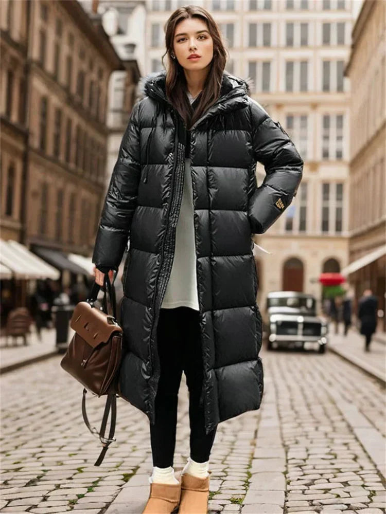 Warm Padded Down Jacket for Women - Hooded Coat