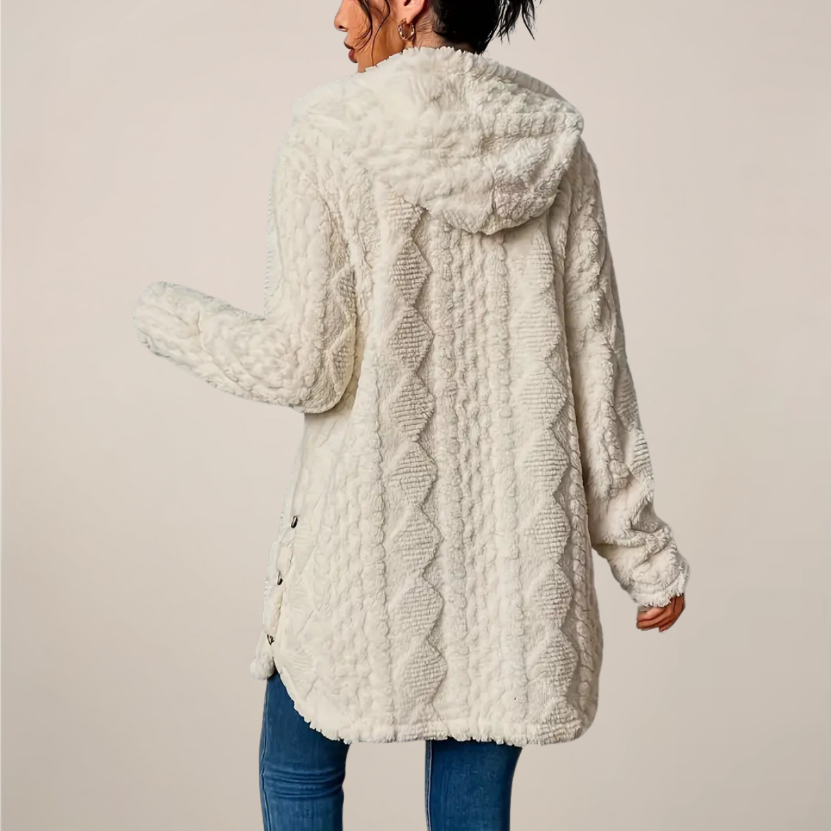 Cozy Cable Knit Hoodie for Cold Weather