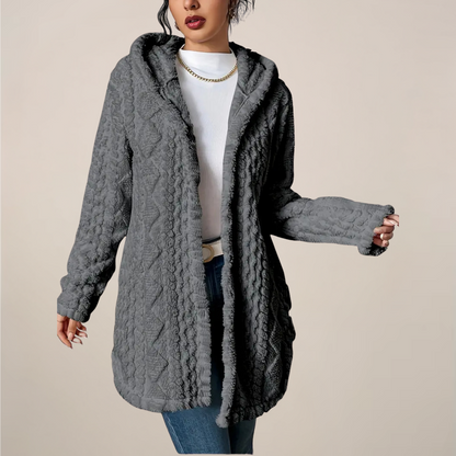 Cozy Cable Knit Hoodie for Cold Weather - Nocini