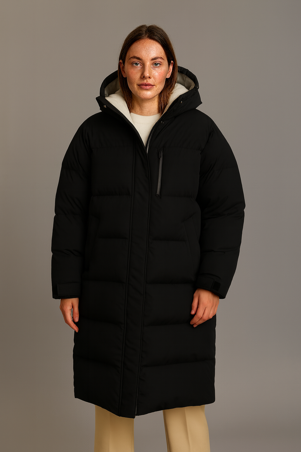 Warm Women's Down Parka Jacket for Winter