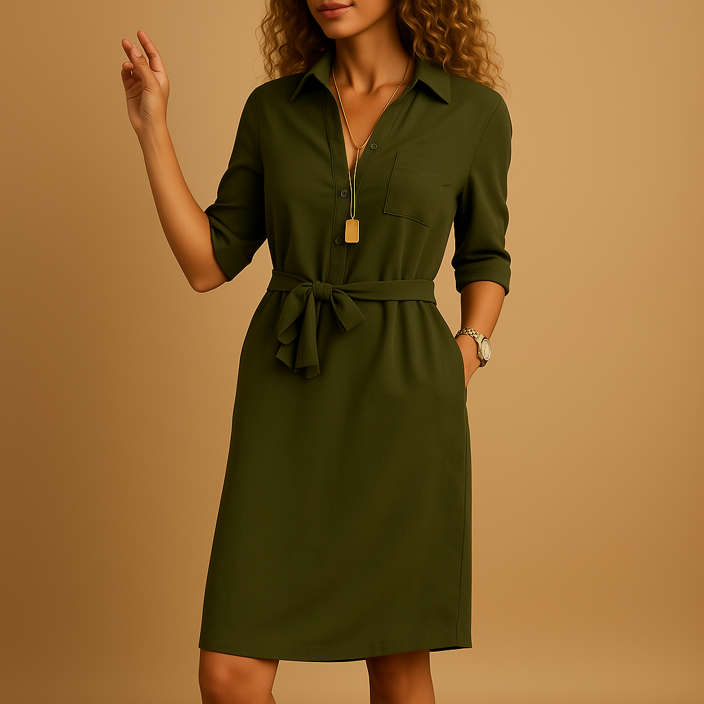 Ladies' Casual Button Front Dress