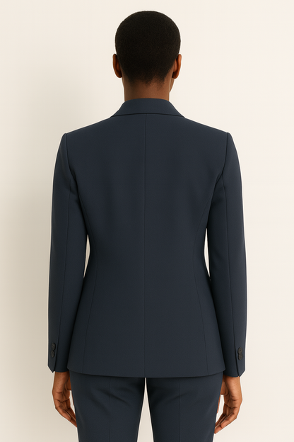 Professional Navy Business Suit with Beige Jacket