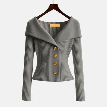 Feminine Cold Shoulder Knit Sweater for Women