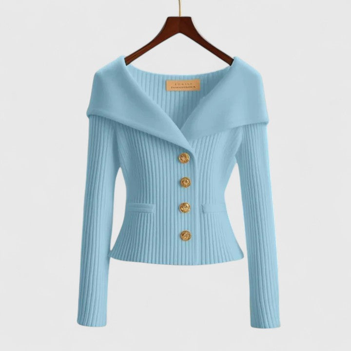 Feminine Cold Shoulder Knit Sweater for Women