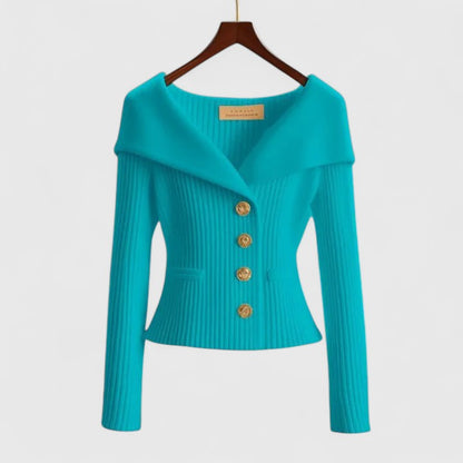 Feminine Cold Shoulder Knit Sweater for Women