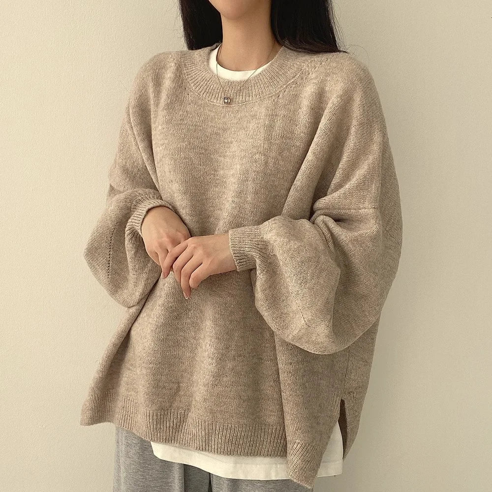 Soft Women's Large Knit Pullover Sweater