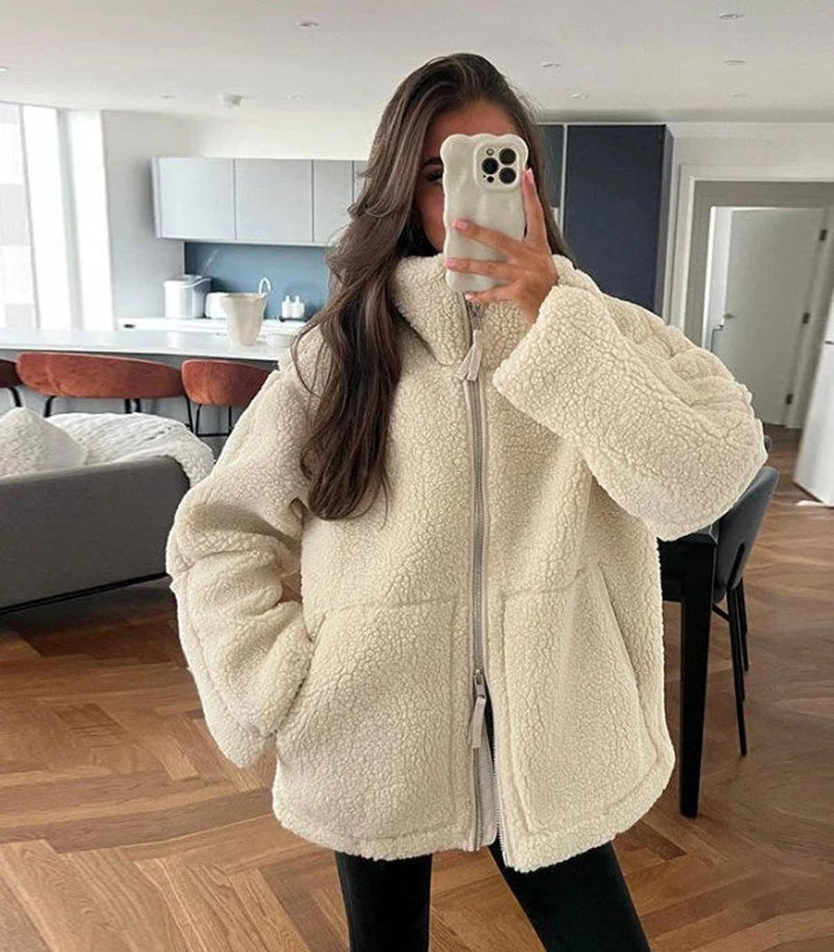 Ladies Large Fleece Coat - Olytrend