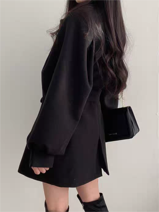 Elegant Ruffle Waistcoat Winter Coat