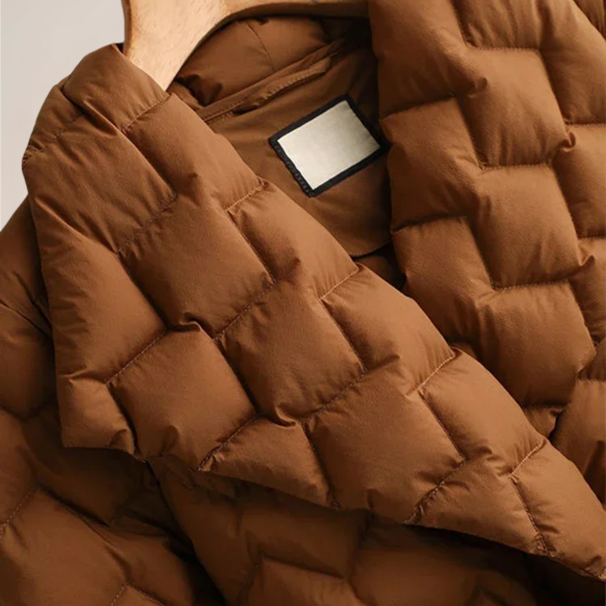 Insulated Ladies Puffer Coat with Cinched Waist