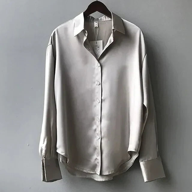 Elegant Women's Satin Shirt for Everyday Wear