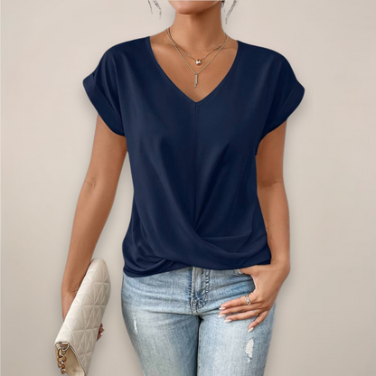 Fashionable Ladies V-Neck Summer Tee