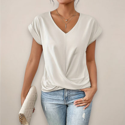 Fashionable Ladies V-Neck Summer Tee