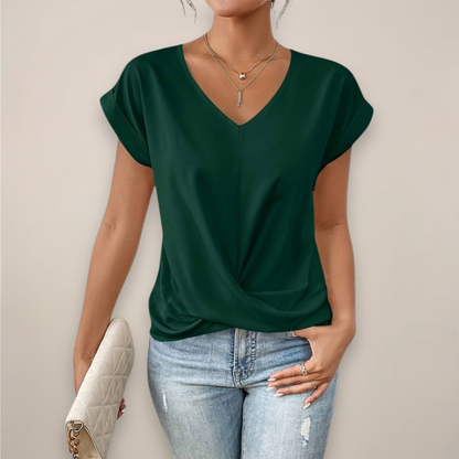 Fashionable Ladies V-Neck Summer Tee