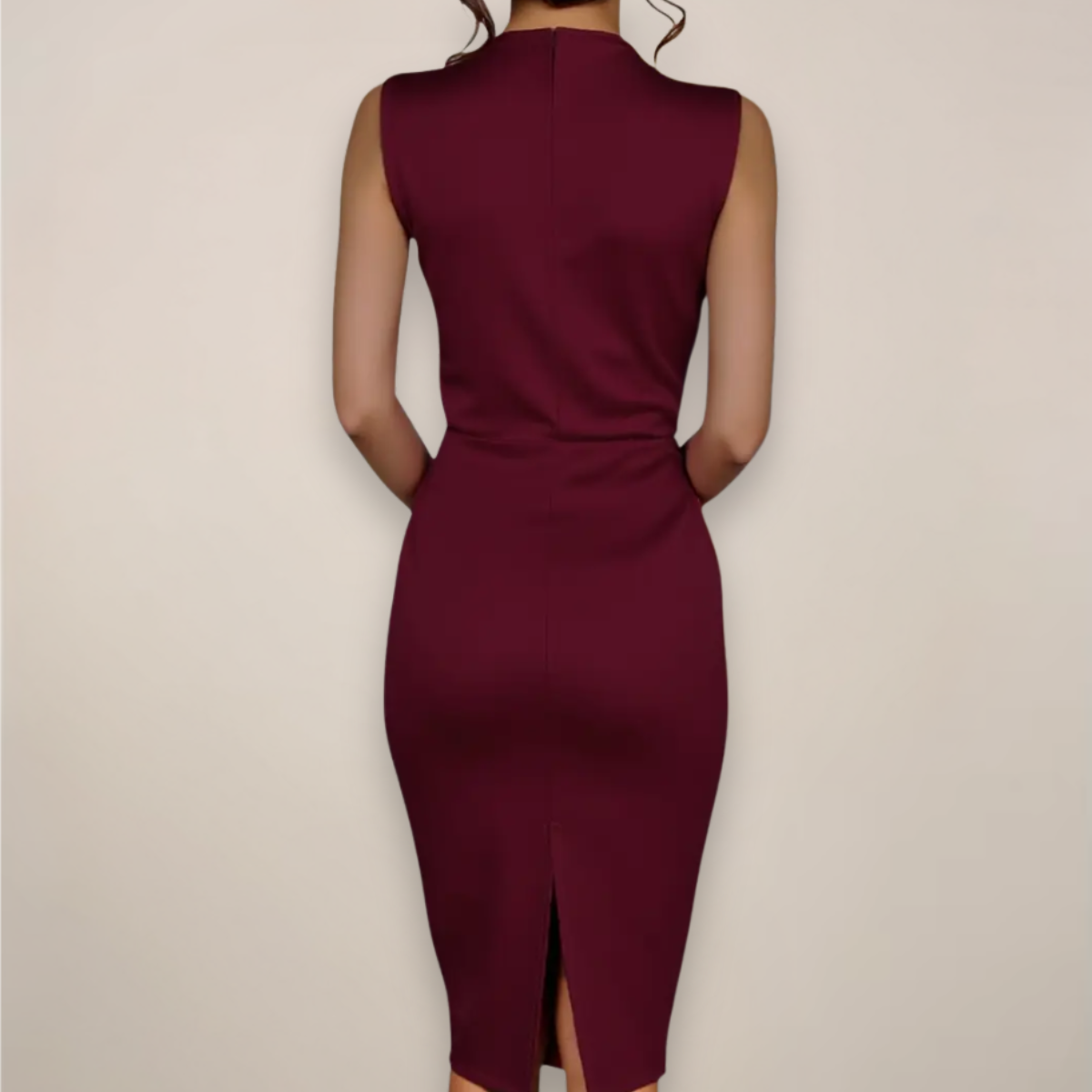 Chic Cap Sleeveless Midi Dress for Women
