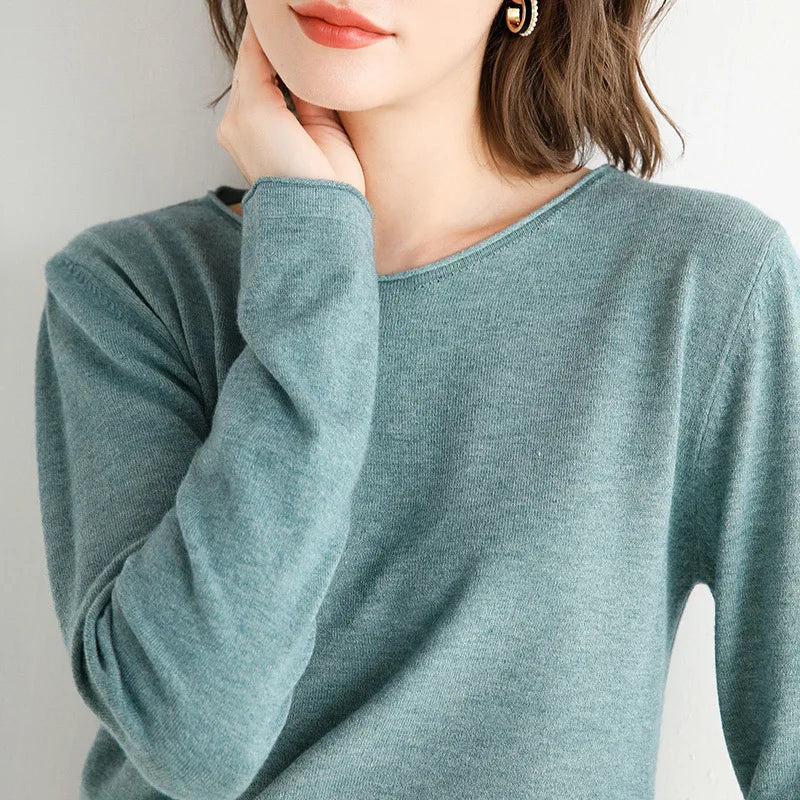 Classic Ladies Cozy Crew Neck Sweater