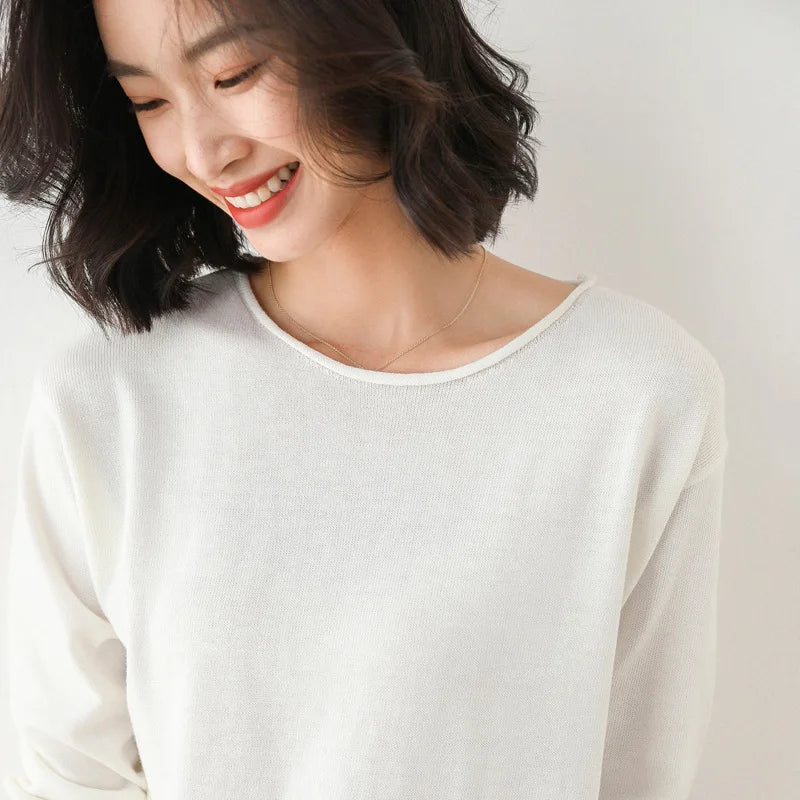 Classic Ladies Cozy Crew Neck Sweater