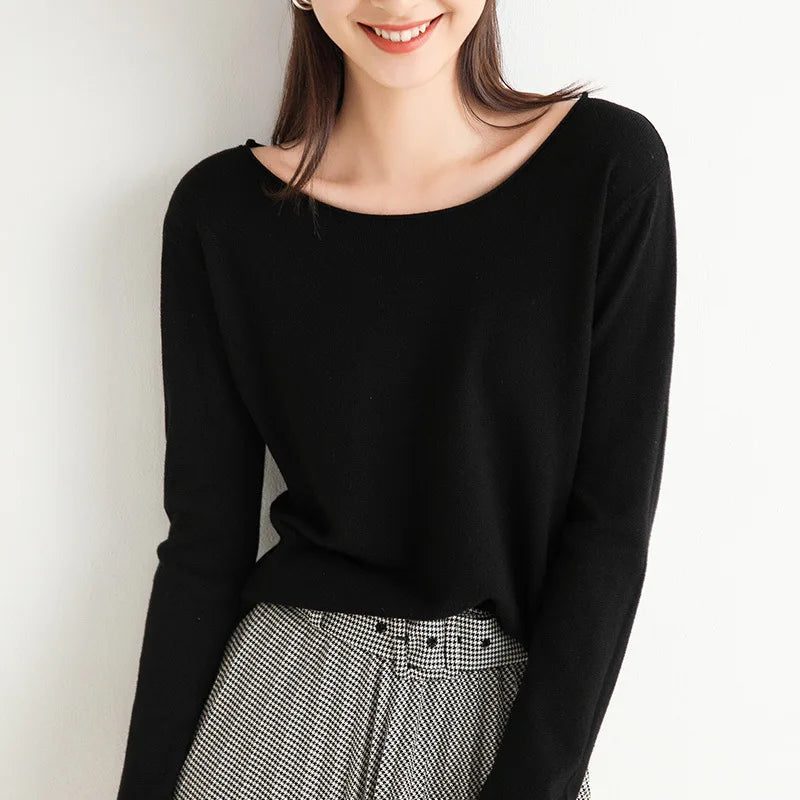 Classic Ladies Cozy Crew Neck Sweater