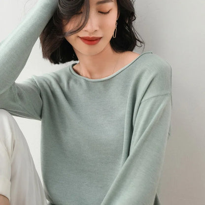 Classic Ladies Cozy Crew Neck Sweater