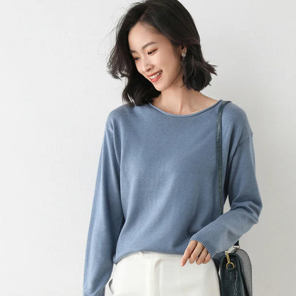 Classic Ladies Cozy Crew Neck Sweater