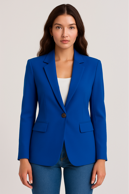 Classic Navy Business Jacket for Women - Nocini