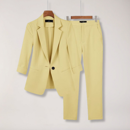 Elegant Ladies Business Suit Jacket and Pants Set