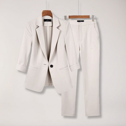 Elegant Ladies Business Suit Jacket and Pants Set