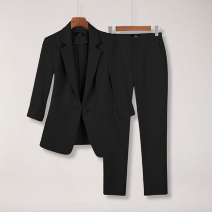 Elegant Ladies Business Suit Jacket and Pants Set