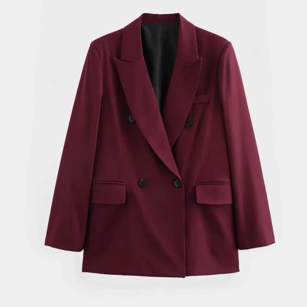 Stylish Red Jacket for Office Wear - Nocini