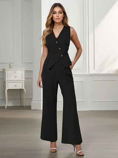Elegant Ladies Suit Jacket and Trousers Set