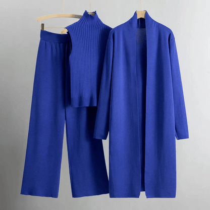 Comfortable Ribbed Knit Sweat Suit