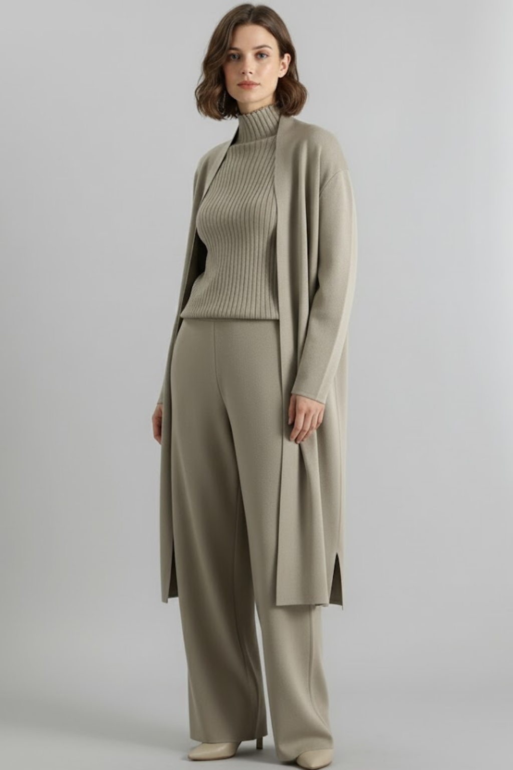 Comfortable Ribbed Knit Sweat Suit - Nocini