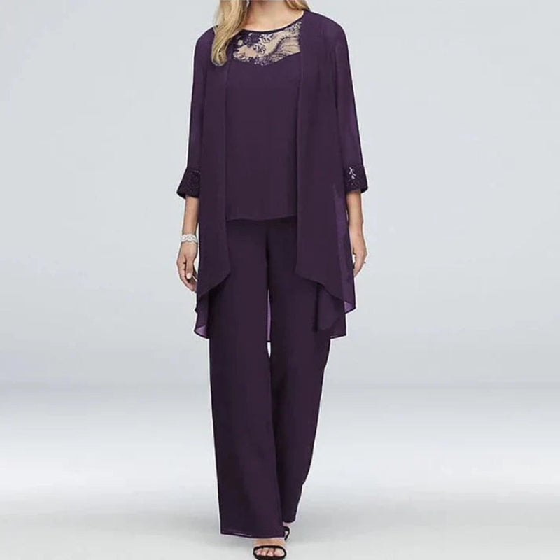Elegant Ladies Formal Pantsuit Set