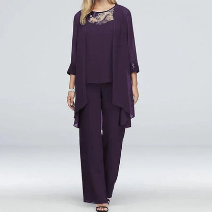 Elegant Ladies Formal Pantsuit Set
