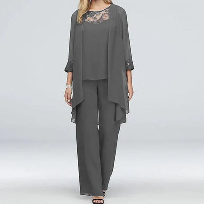 Elegant Ladies Formal Pantsuit Set