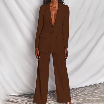 Elegant Ladies Business Suit - Tailored Jacket & Trousers