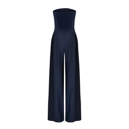 Elegant Ladies' Strapless Jumpsuit with Corset Detail