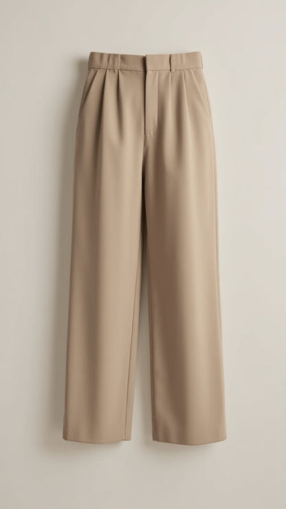 Comfortable High Waist Wide Leg Women's Trousers