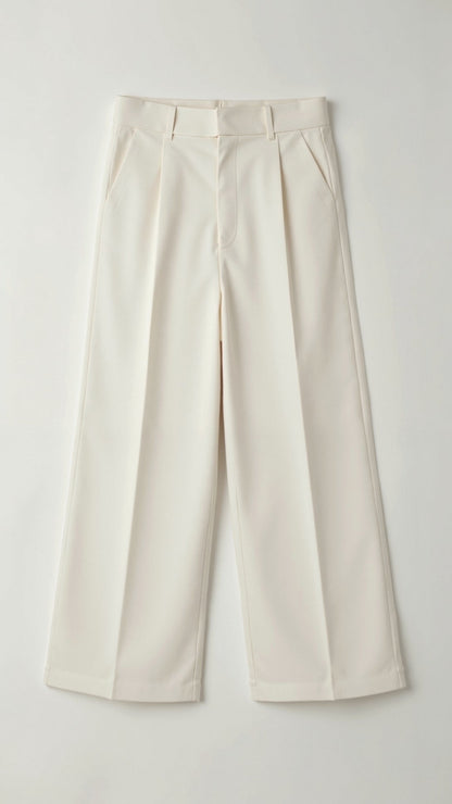 Comfortable High Waist Wide Leg Women's Trousers