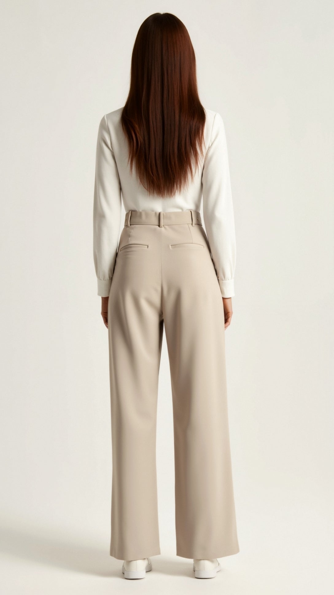 Comfortable High Waist Wide Leg Women's Trousers