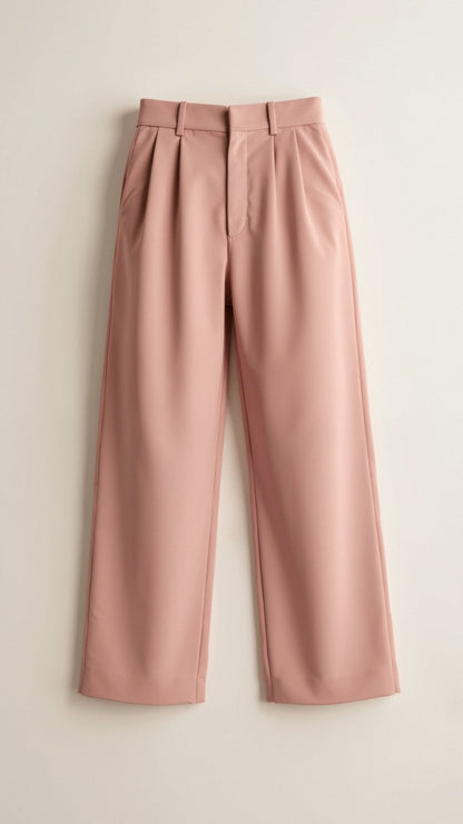 Comfortable High Waist Wide Leg Women's Trousers