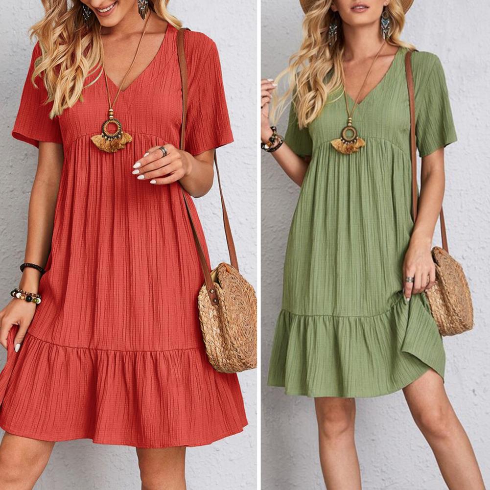 Flattering Maternity Dress with Tummy Coverage - Olytrend